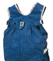 Tragesack blau mit Punkten