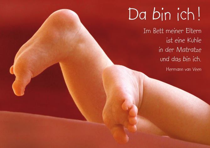 Glückwunschkarte / Grußkarte Geburt mit Spruch Motiv Windeln