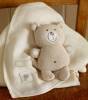 Babygeschenk Strickbär und Babytuch