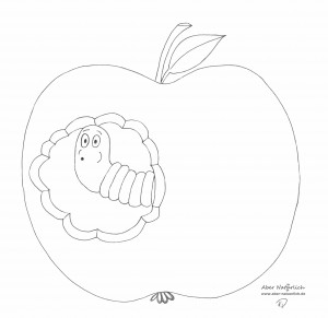 Wurm im Apfel