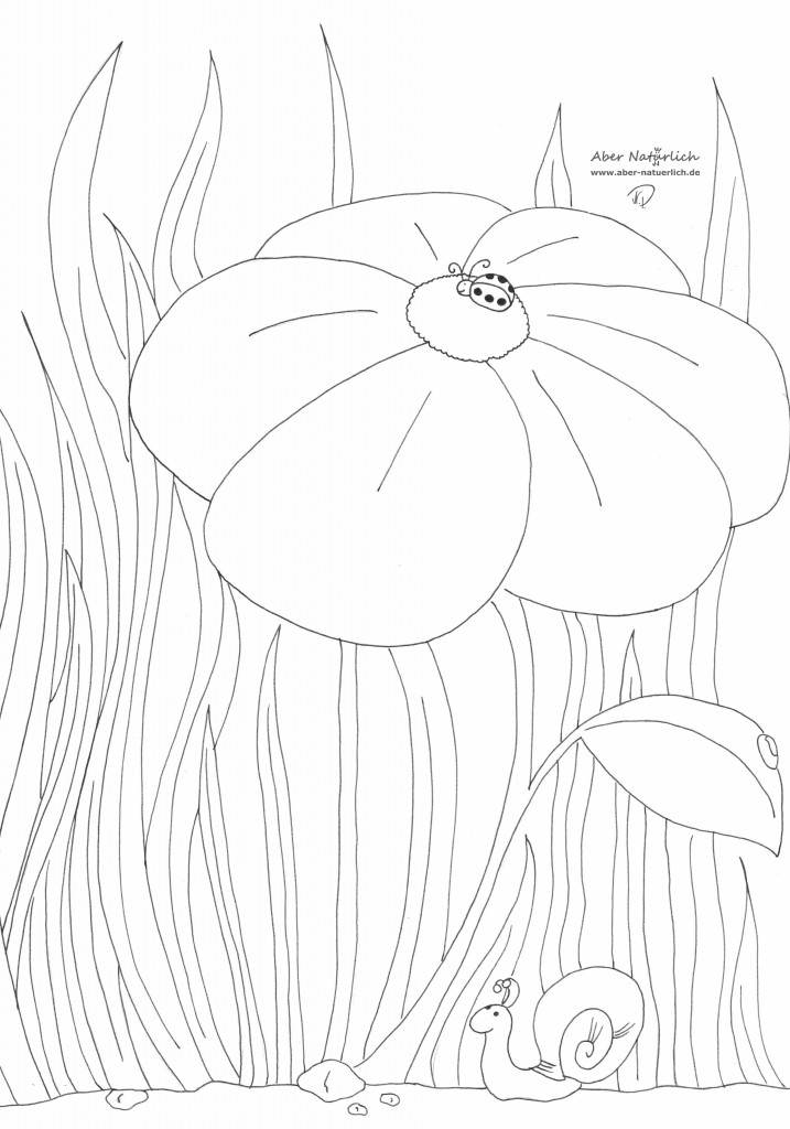 Gratis Malvorlagen zum Thema Garten