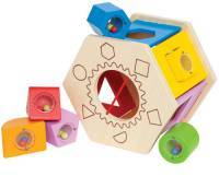 Steckwürfel - Sortierbox aus Holz "Shake&Match"