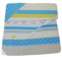 Baby Kuscheldecke mit Kapuze, blau
