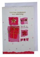 Geburtstagskarte, exklusiv pink-rosa