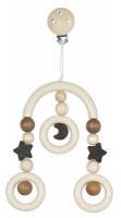 Mini Mobile aus Holz – Mond und Sterne
