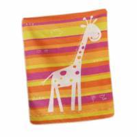 Farbenfrohe Babydecke Motiv Giraffe 70x90 cm